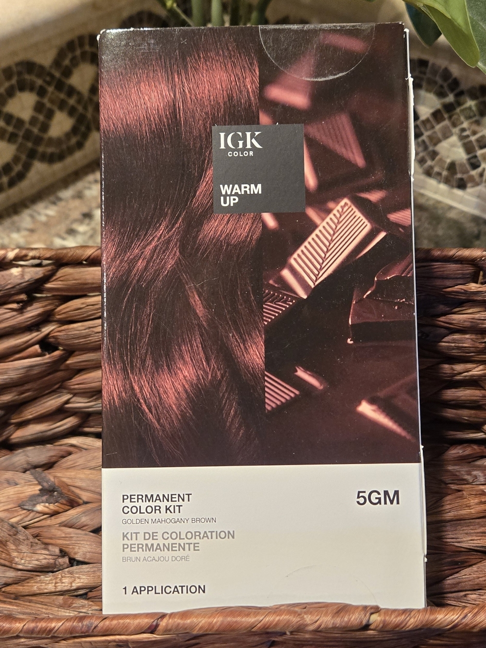 GK Warm Up Permanent Hair Color Kit - Golden Mahogany Brown (5GM)